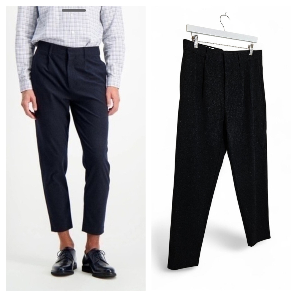 BLDWN Sato Gray Ankle Pants Straight Leg Tailored Minimalist Old Money Size 31